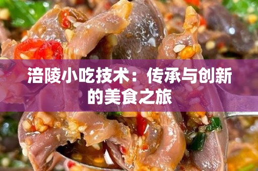 涪陵小吃技术：传承与创新的美食之旅