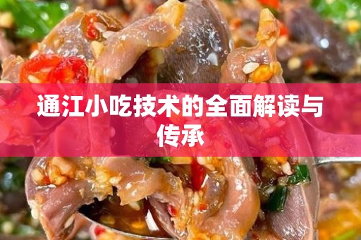 通江小吃技术的全面解读与传承