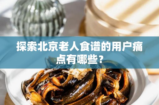 探索北京老人食谱的用户痛点有哪些？