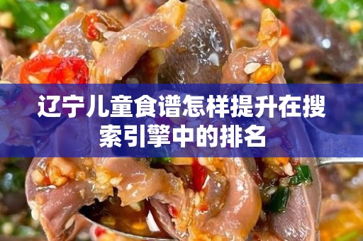 辽宁儿童食谱怎样提升在搜索引擎中的排名
