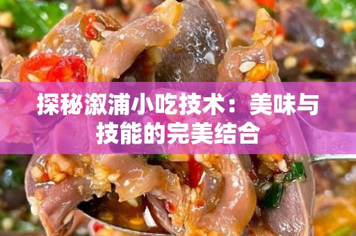 探秘溆浦小吃技术：美味与技能的完美结合