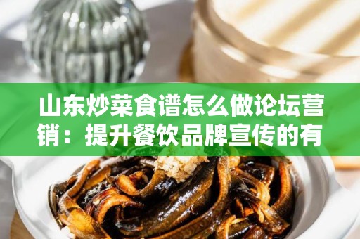 山东炒菜食谱怎么做论坛营销：提升餐饮品牌宣传的有效策略