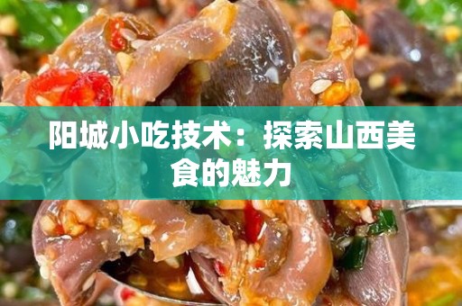 阳城小吃技术：探索山西美食的魅力