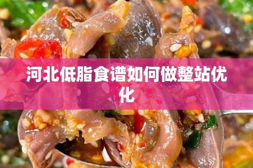 河北低脂食谱如何做整站优化