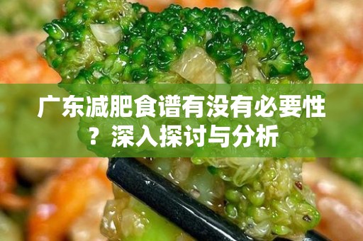 广东减肥食谱有没有必要性？深入探讨与分析