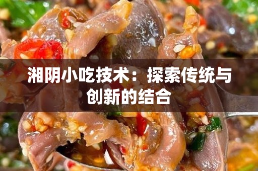 湘阴小吃技术：探索传统与创新的结合