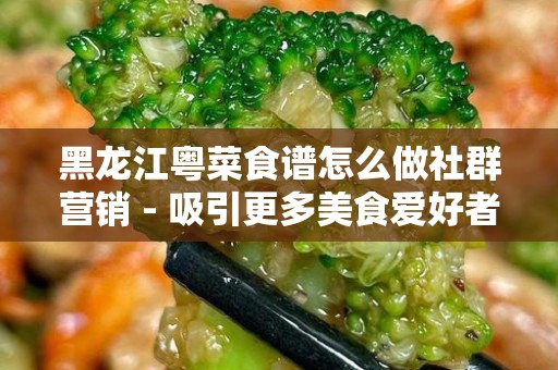 黑龙江粤菜食谱怎么做社群营销 - 吸引更多美食爱好者
