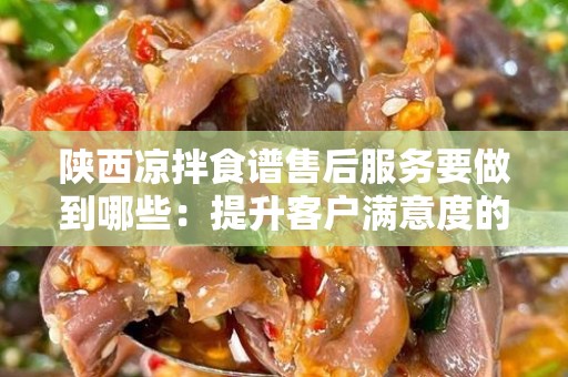 陕西凉拌食谱售后服务要做到哪些：提升客户满意度的关键