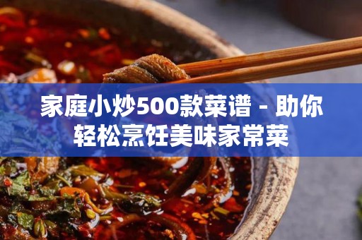 家庭小炒500款菜谱 - 助你轻松烹饪美味家常菜