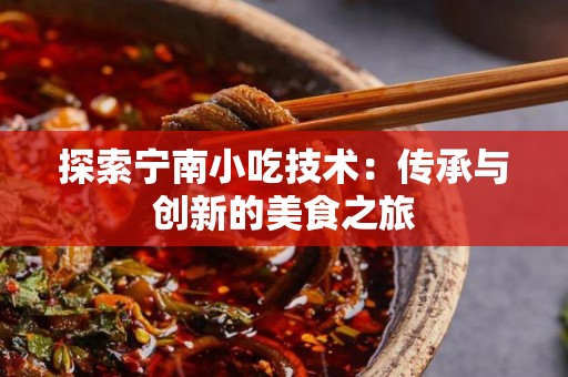 探索宁南小吃技术：传承与创新的美食之旅