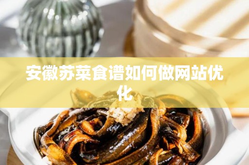 安徽苏菜食谱如何做网站优化
