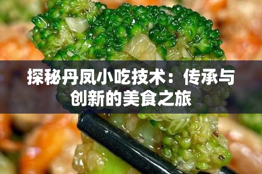 探秘丹凤小吃技术：传承与创新的美食之旅