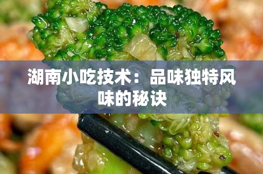 湖南小吃技术：品味独特风味的秘诀