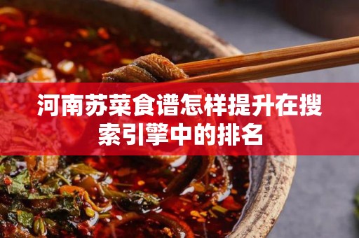河南苏菜食谱怎样提升在搜索引擎中的排名