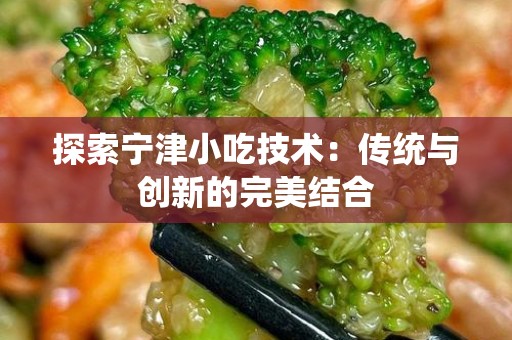 探索宁津小吃技术：传统与创新的完美结合