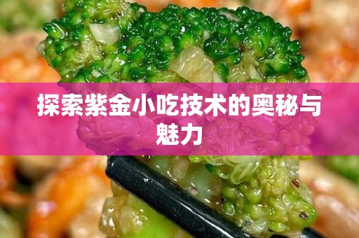 探索紫金小吃技术的奥秘与魅力