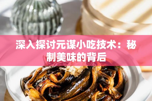 深入探讨元谋小吃技术：秘制美味的背后