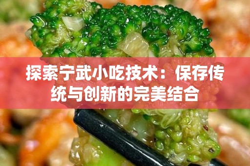 探索宁武小吃技术：保存传统与创新的完美结合