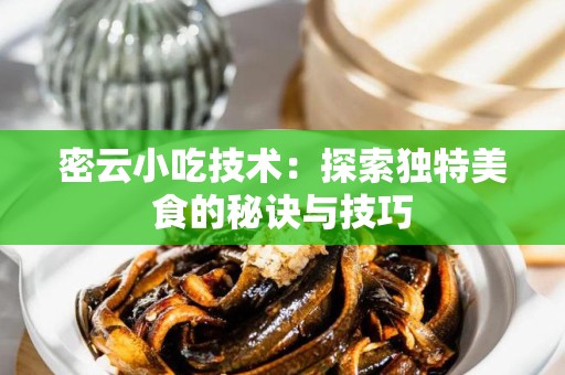 密云小吃技术：探索独特美食的秘诀与技巧