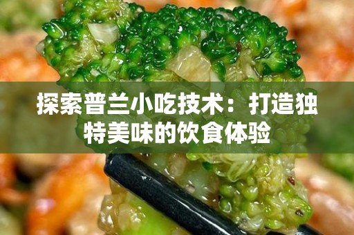 探索普兰小吃技术：打造独特美味的饮食体验
