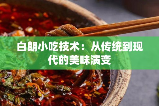 白朗小吃技术：从传统到现代的美味演变