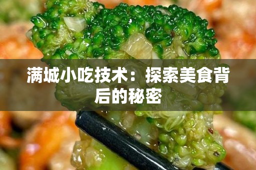 满城小吃技术：探索美食背后的秘密