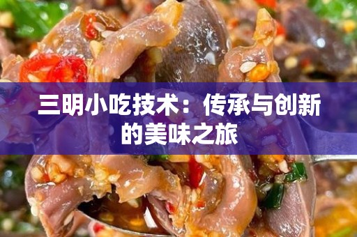 三明小吃技术：传承与创新的美味之旅