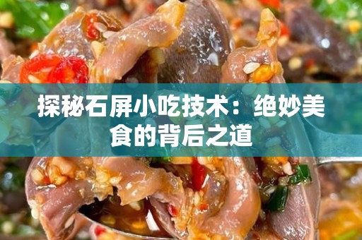 探秘石屏小吃技术：绝妙美食的背后之道
