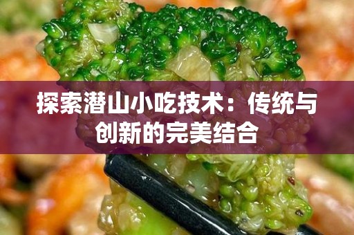 探索潜山小吃技术：传统与创新的完美结合