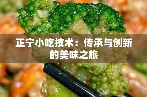 正宁小吃技术：传承与创新的美味之旅