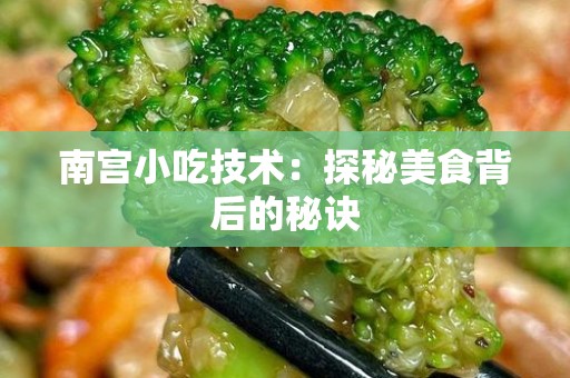 南宫小吃技术：探秘美食背后的秘诀