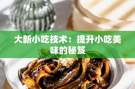 大新小吃技术：提升小吃美味的秘笈