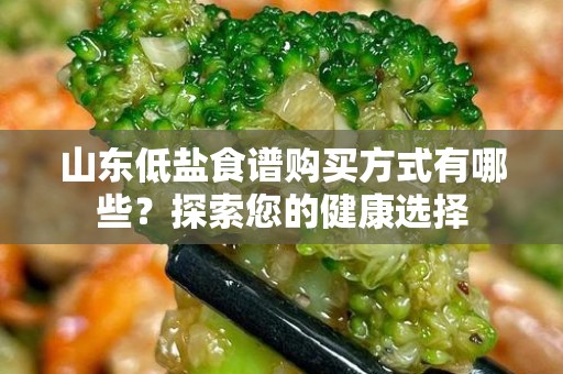 山东低盐食谱购买方式有哪些？探索您的健康选择