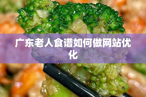 广东老人食谱如何做网站优化
