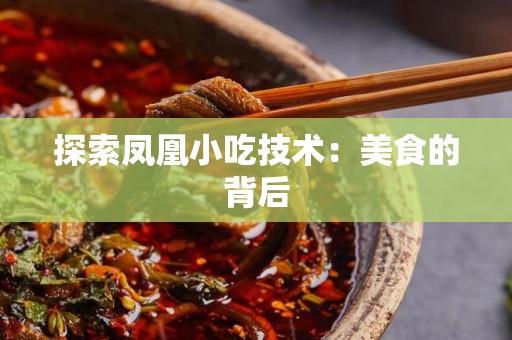 探索凤凰小吃技术：美食的背后
