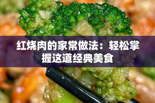 红烧肉的家常做法：轻松掌握这道经典美食