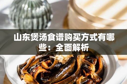 山东煲汤食谱购买方式有哪些：全面解析