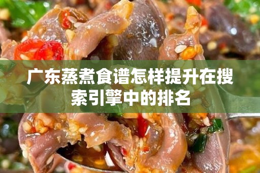广东蒸煮食谱怎样提升在搜索引擎中的排名