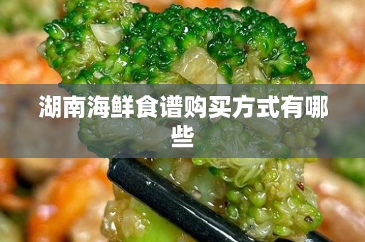 湖南海鲜食谱购买方式有哪些