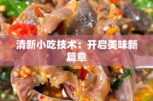 清新小吃技术：开启美味新篇章