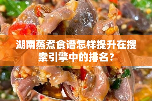湖南蒸煮食谱怎样提升在搜索引擎中的排名？