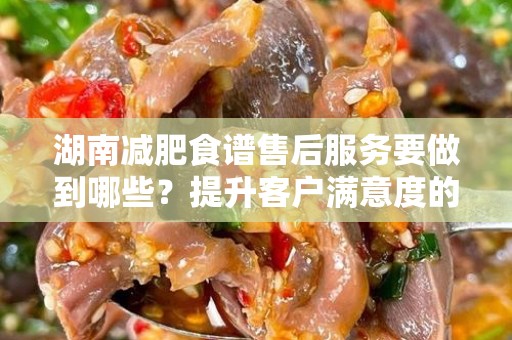 湖南减肥食谱售后服务要做到哪些？提升客户满意度的关键指南
