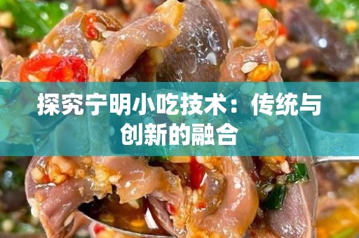 探究宁明小吃技术：传统与创新的融合
