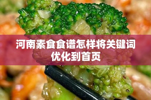 河南素食食谱怎样将关键词优化到首页