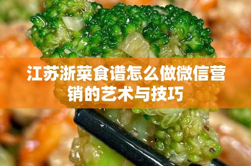 江苏浙菜食谱怎么做微信营销的艺术与技巧