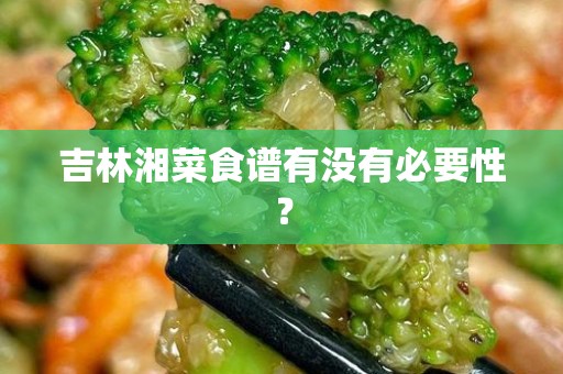 吉林湘菜食谱有没有必要性？