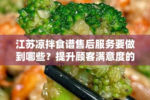 江苏凉拌食谱售后服务要做到哪些？提升顾客满意度的策略