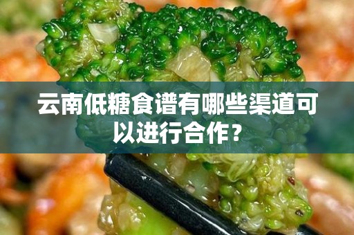 云南低糖食谱有哪些渠道可以进行合作？