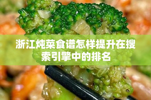 浙江炖菜食谱怎样提升在搜索引擎中的排名