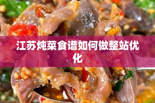 江苏炖菜食谱如何做整站优化